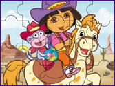 Jeu Puzzle Dora et le poney