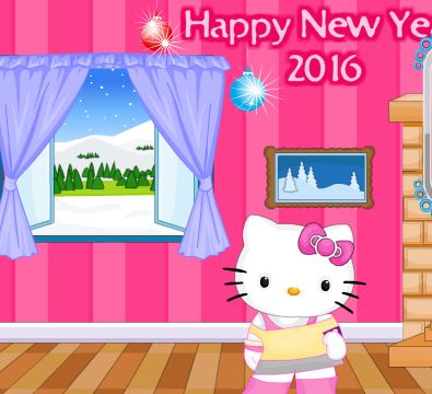 Jeu Decoration du nouvel an avec Hello Kity