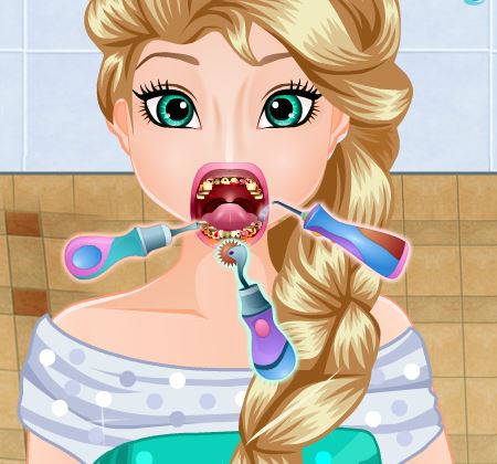 Jeu Elsa au dentiste 