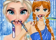 Jeu Anna et Elsa au dentiste