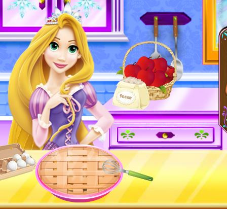 Jeu Rapunzel prepare une tarte