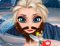 Jeu Une barbe pour Elsa la reine des neiges
