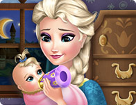 Jeu Elsa et son bebe