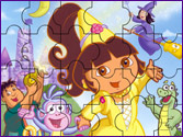 Jeu Puzzle Dora et son Royaume