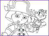 Jeu Coloriage pirate Dora