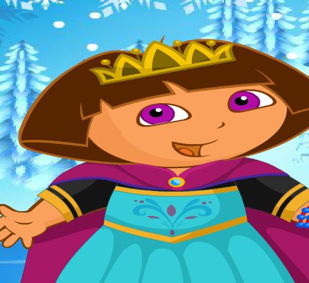 Jeu Dora dans le monde d Elsa