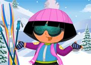Jeu Habiller Dora pour le ski