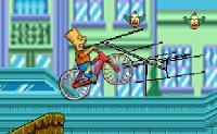 Jeu Bart sur une moto
