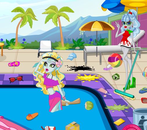 Jeu Nettoyage piscine des Monster High