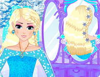 Jeu Elsa coiffure royale