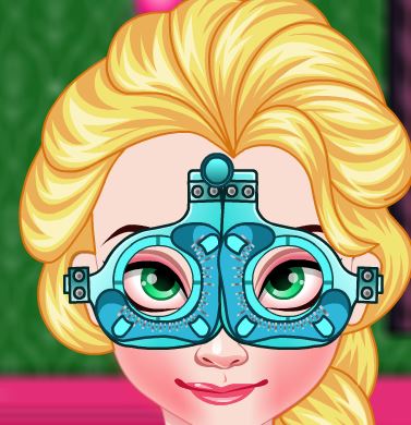 Jeu Elsa chez le docteur de yeux