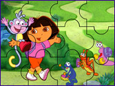 Jeu Puzzle Dora en excursion