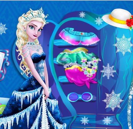 Jeu Elsa nettoie sa garde-robe
