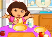 Jeu Dora cuisine le petit déjeuner