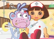 Jeu Dora docteur soigne Babouche