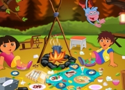 Jeu Dora et Diego ménage au camping