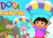 Jeu Dora fait du parachute avec Babouche