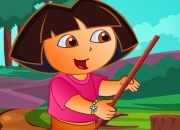 Jeu Dora fait le ménage de sa cours