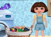 Jeu Dora lave les vêtements 2