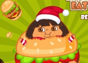 Jeu Dora mange trop à Noel