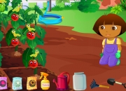 Jeu Dora nettoie son jardin à la ferme