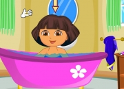 Jeu Dora prend son bain