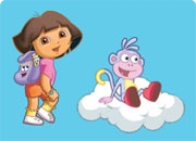 Jeu Dora saute sur les nuages