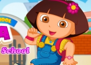 Jeu Habille Dora pour l'école