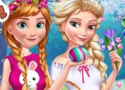 Jeu Pâques avec Elsa et Anna